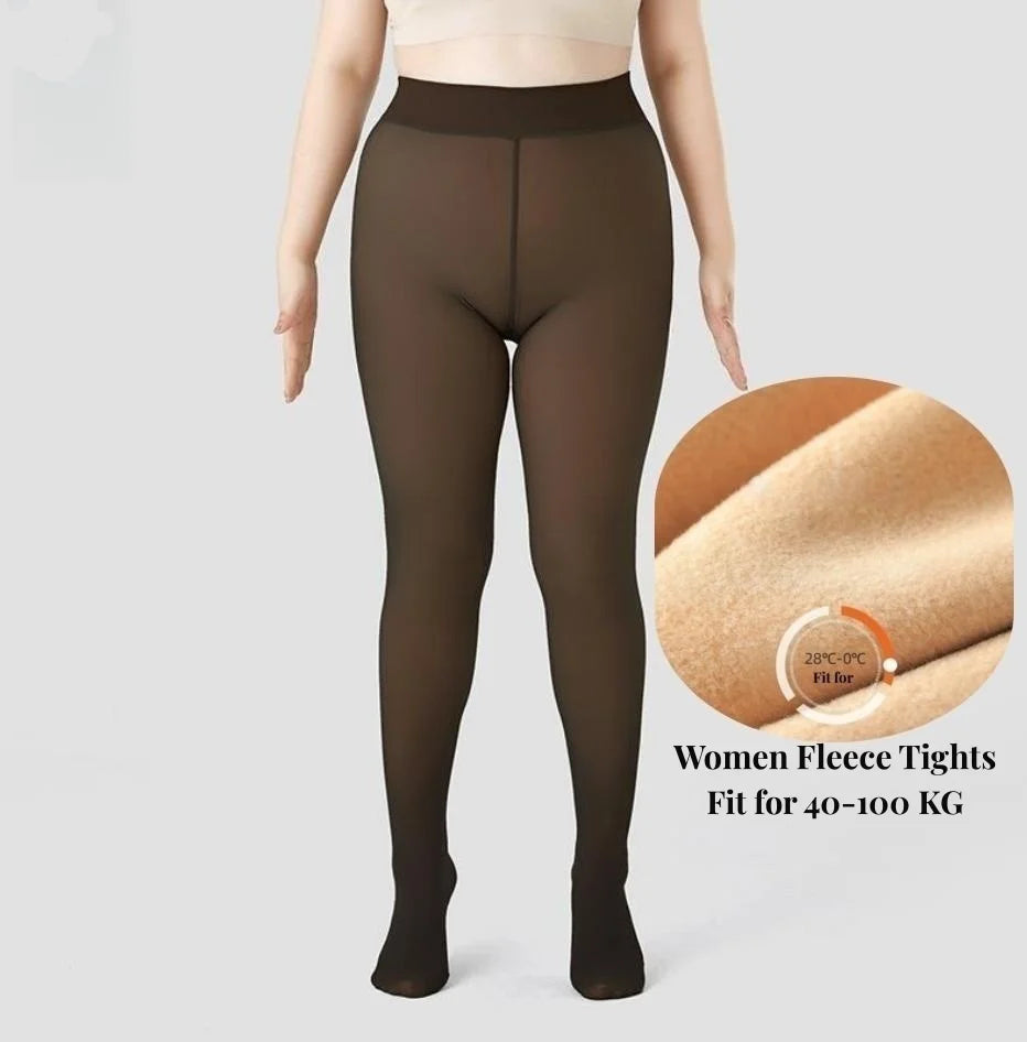 New Thermal Tight Woman Fleece Stocking Sexy Winter Warm Pantyhose Translucent Slim Thicken Tight Large Elastic Velvet Pantyhose