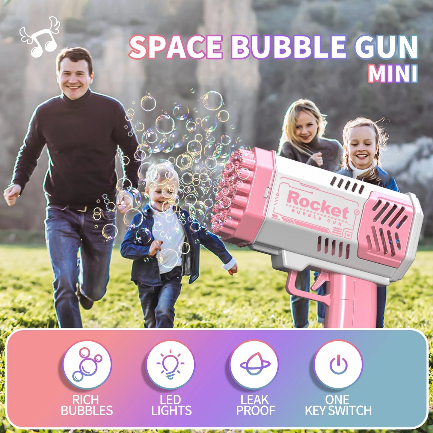 holes Rocket Bubble Gun