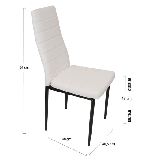 Chaise Victor Pvc Blanc