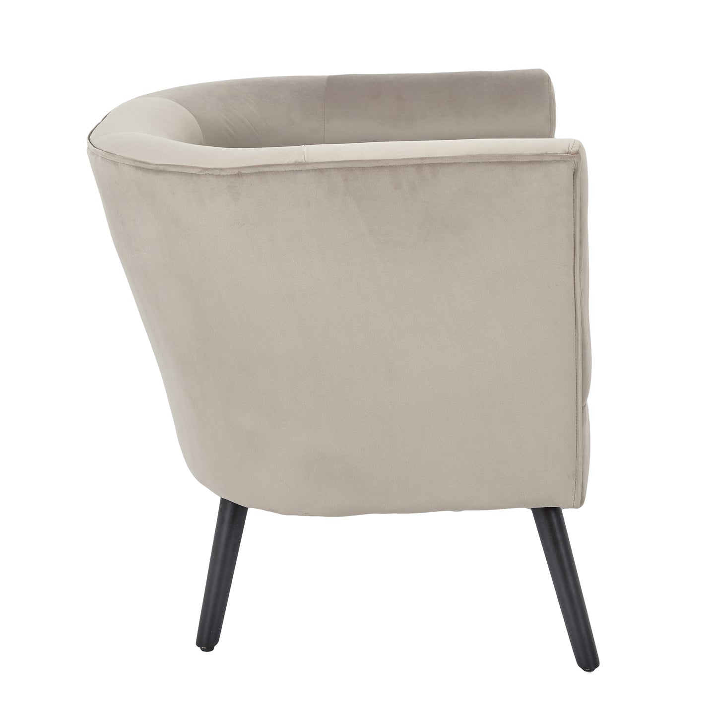 Fauteuil Amelia Velours Taupe