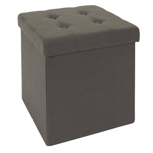 Coffre Pouf Pliable Eleonor Gris