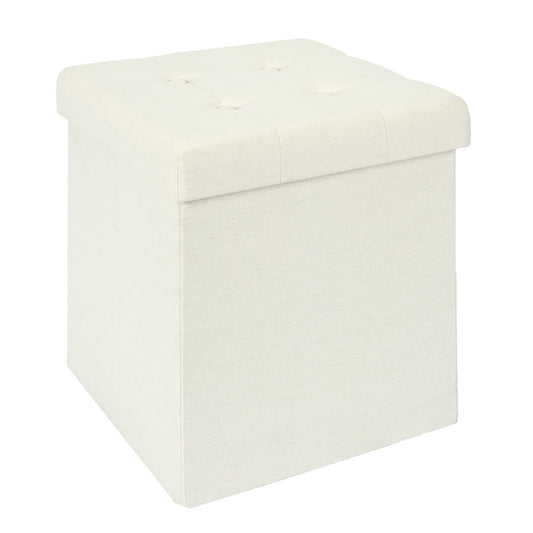 Coffre Pouf Pliable Eleonor Beige