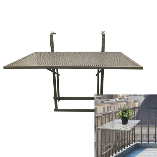 Table De Balcon Pliable Taupe 60.5X40.5X50Cm