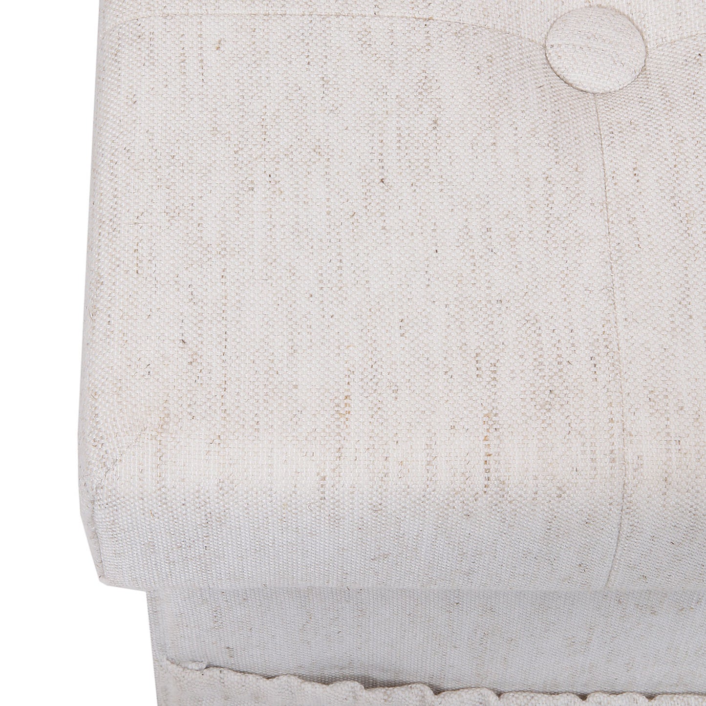 Coffre Pouf Pliable Tissu Beige