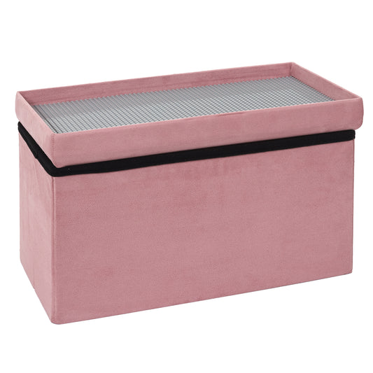 Coffre Banc Pliable Compatible Brique Rose