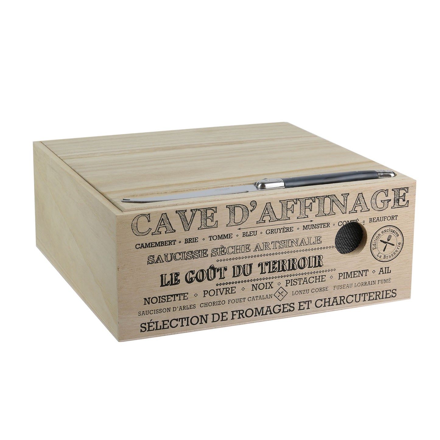 Cave A Fromage Bois Avec Couteau