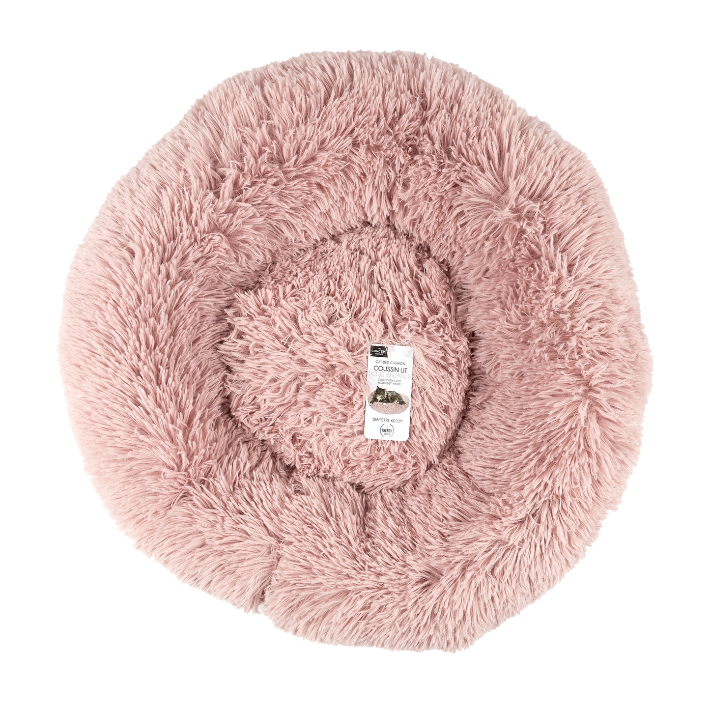 Coussin Lit Apaisant Chat Rose 60 Cm