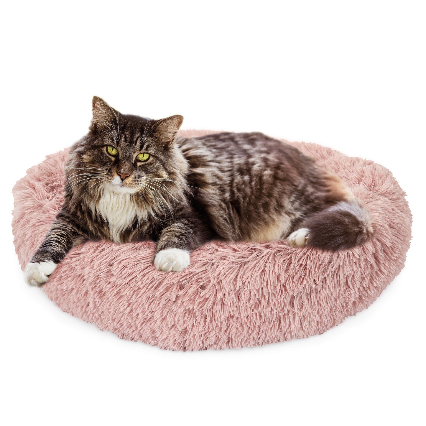 Coussin Lit Apaisant Chat Rose 60 Cm