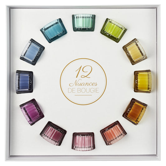 Bougie Parfumee X12 Nuances Coffret