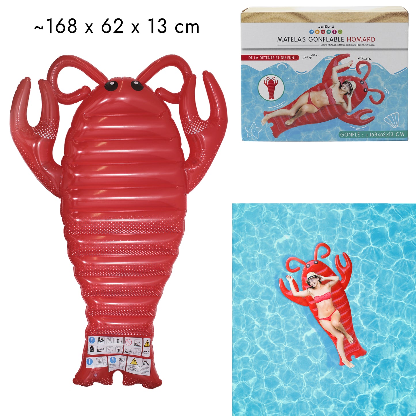 Matelas Gonflable Homard 195X120Cm