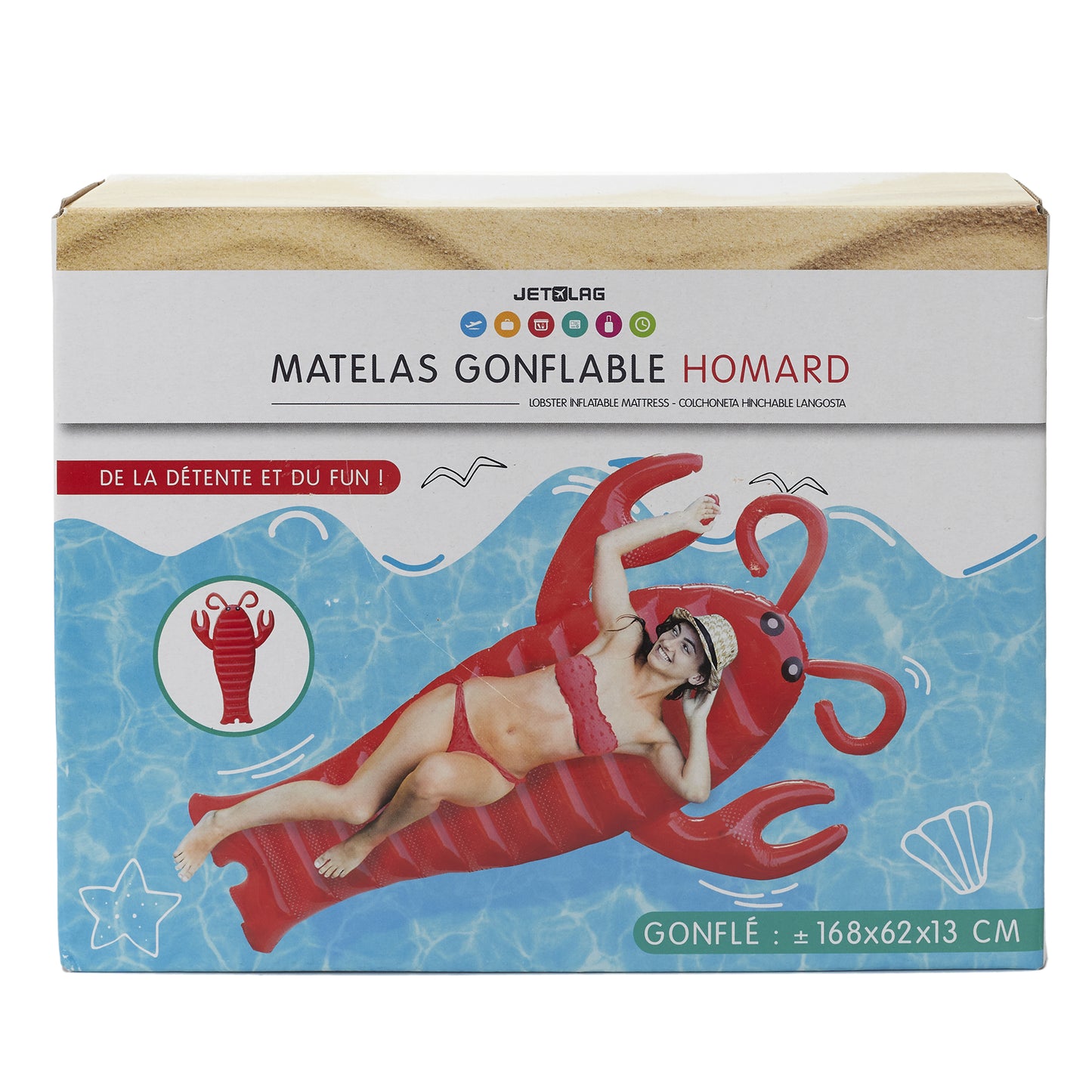 Matelas Gonflable Homard 195X120Cm