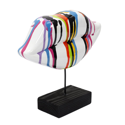 Deco A Poser Bouche Multicolore H20Cm