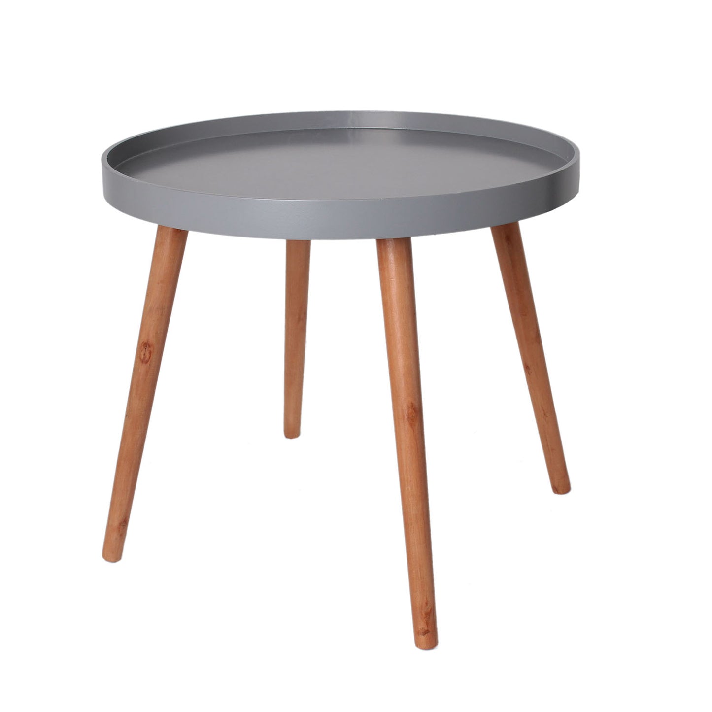 Table Plateau Ronde Grise