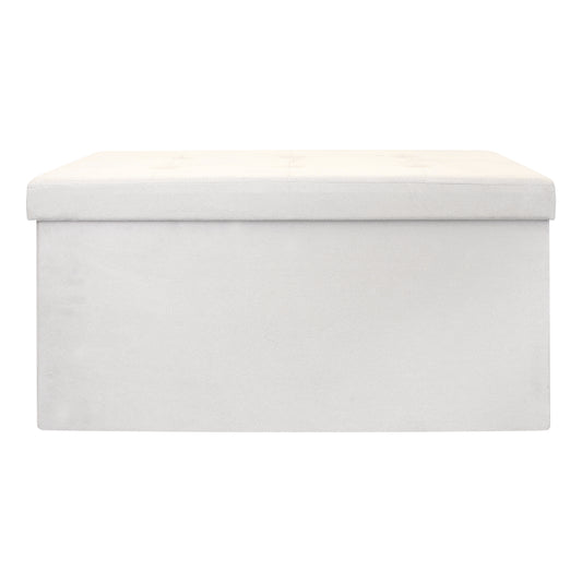 Coffre Banc Pliable Suedine Beige