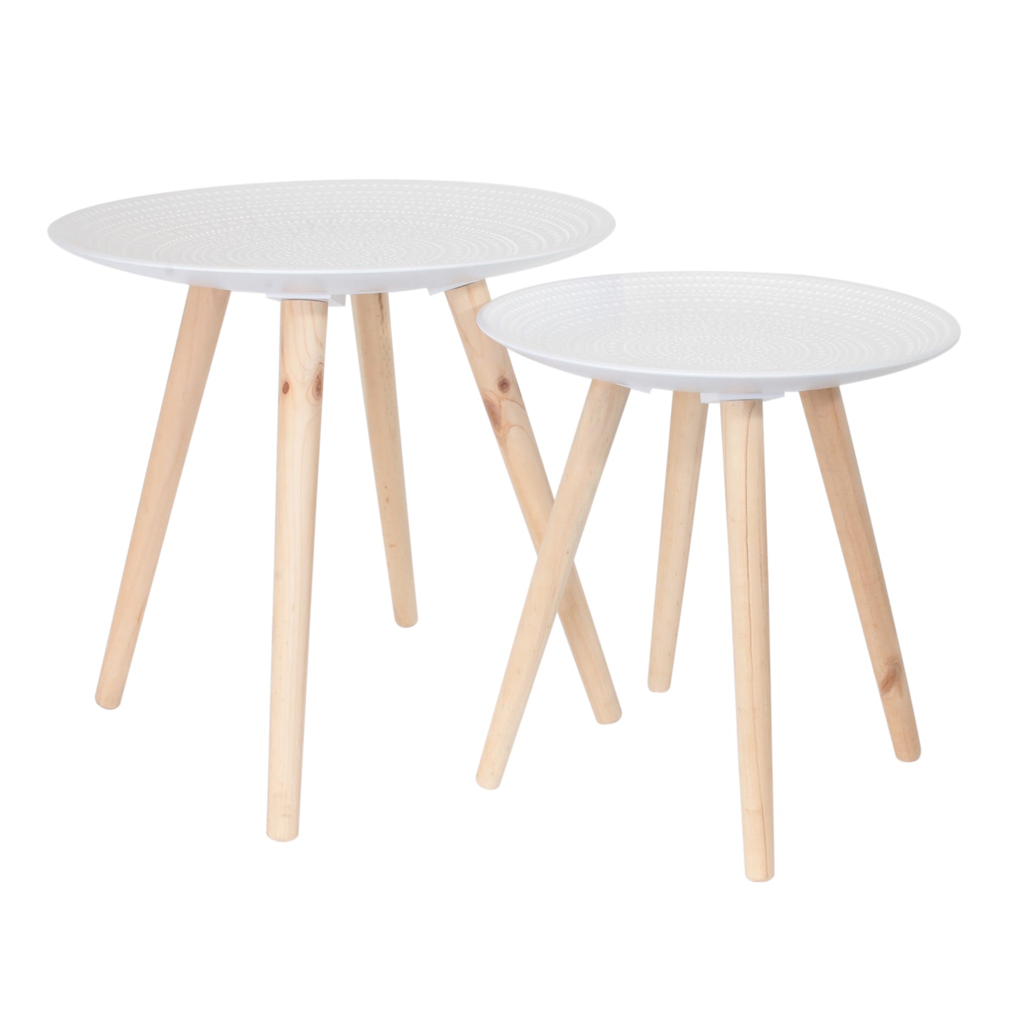 Table Gigogne Ronde Relief Gouttelette X2