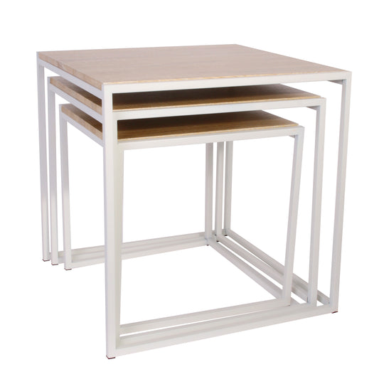 Table Gigogne Carree Blanche X3