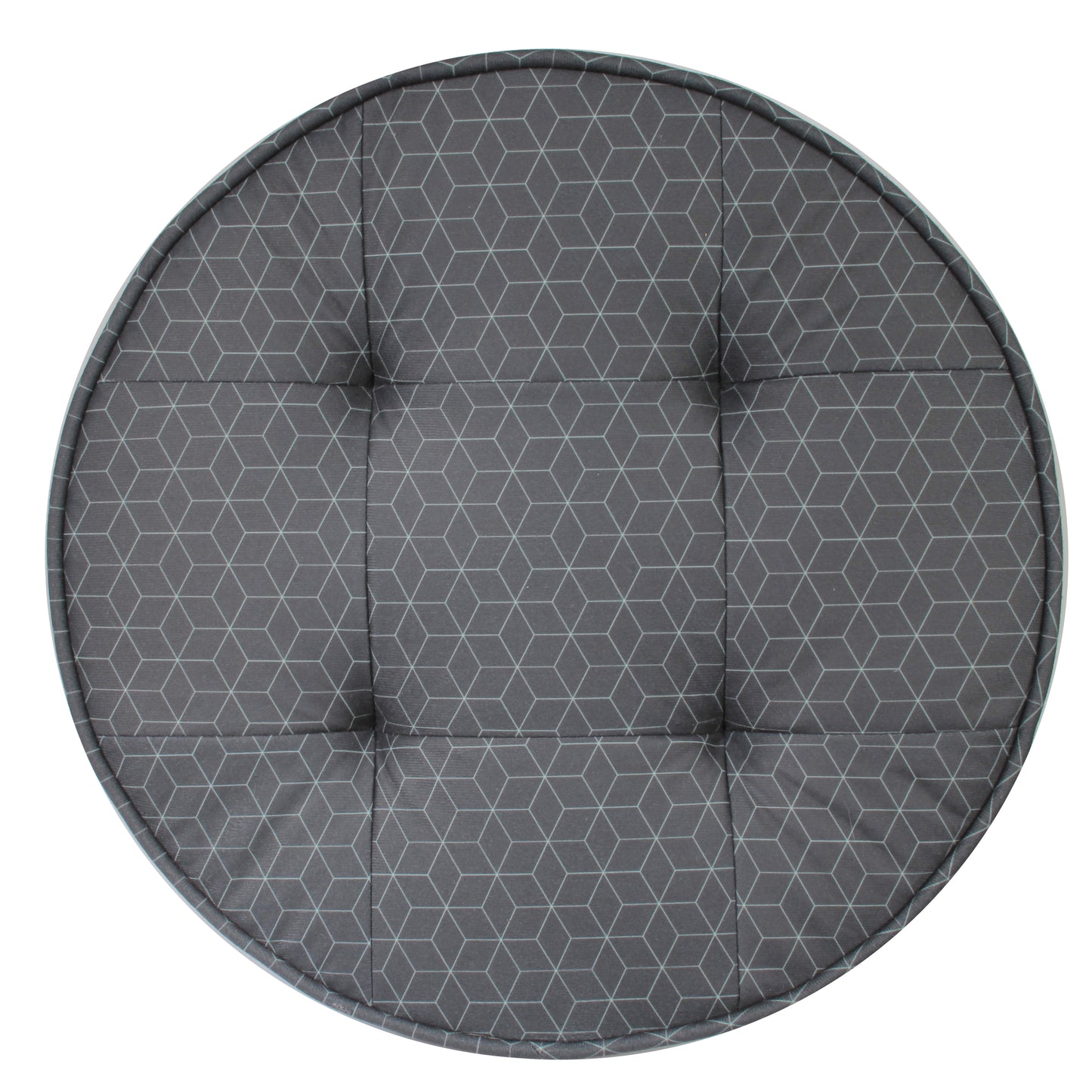 Coussin De Sol Rond Gris Fonce 50Cm