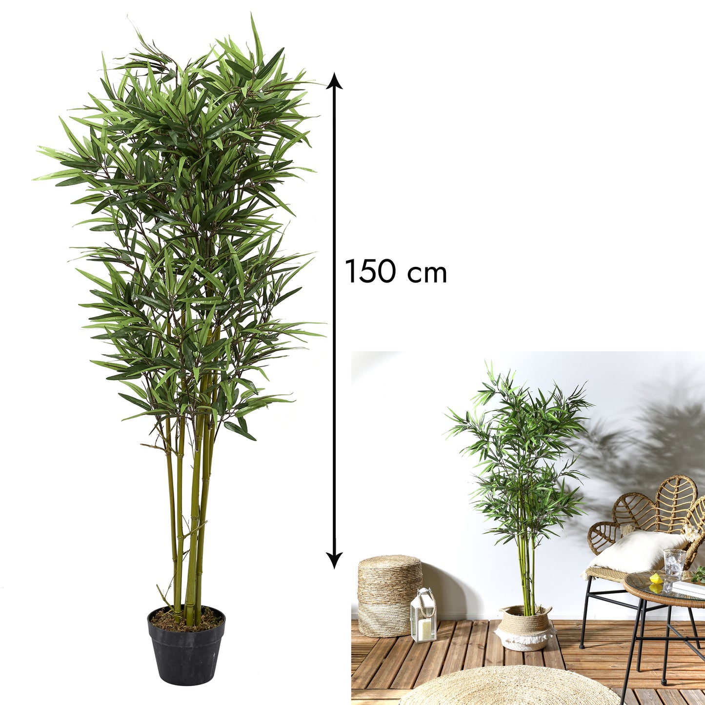 Plante Artificielle Bambou 150Cm