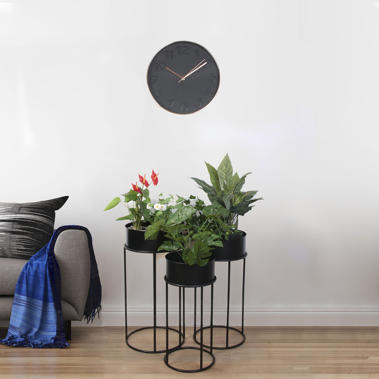 Porte Plantes Avec Cache Pot X3 Metal