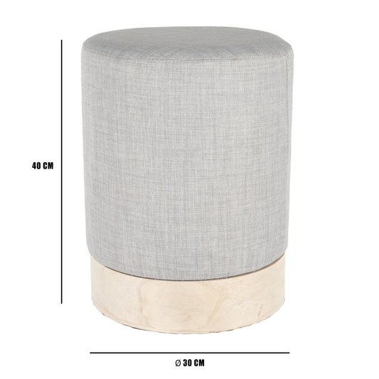 Pouf Scandinave Gris Clair 30Cm