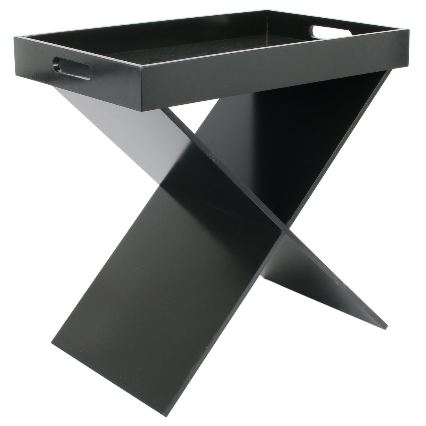 Table D Appoint Plateau Amovible Noir