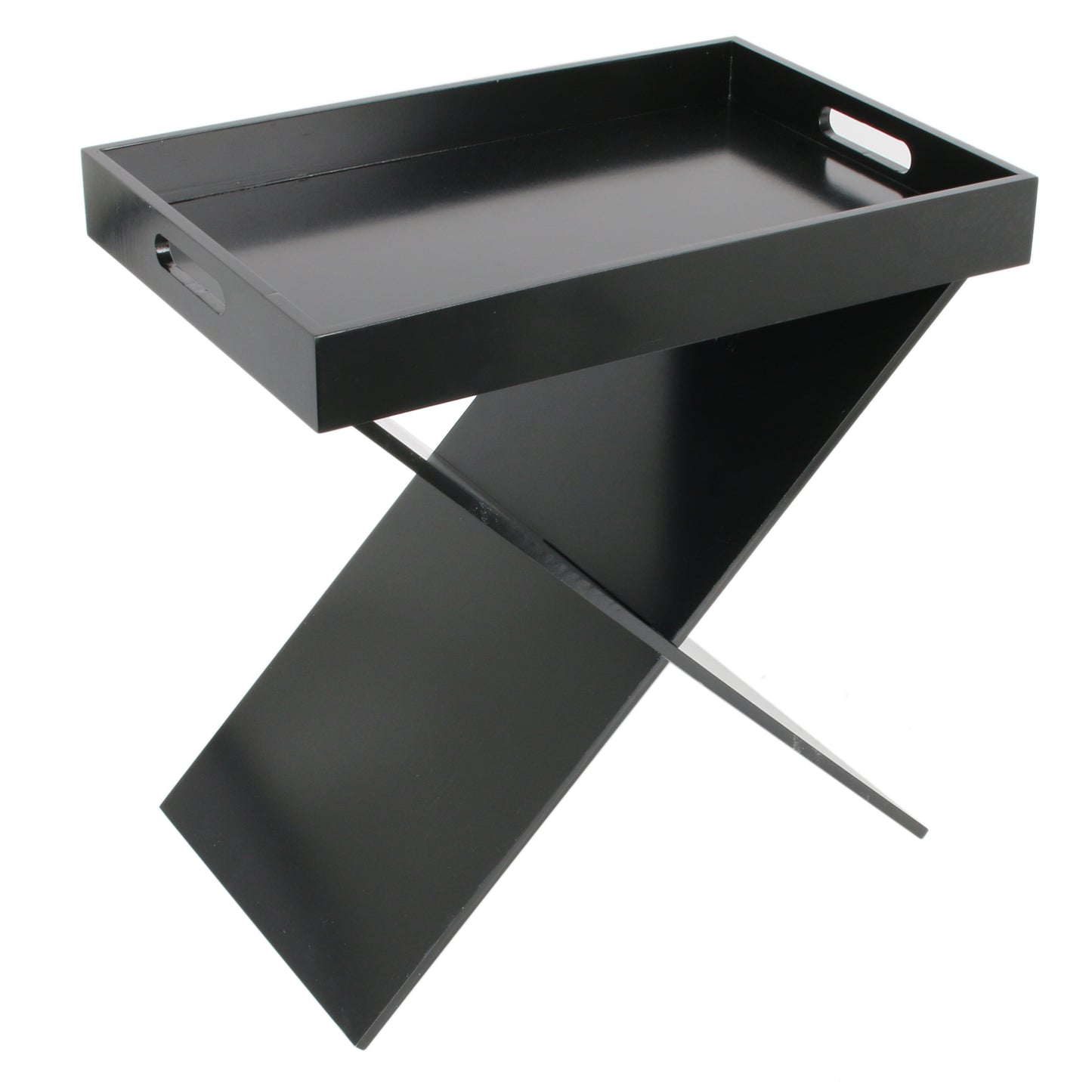 Table D Appoint Plateau Amovible Noir