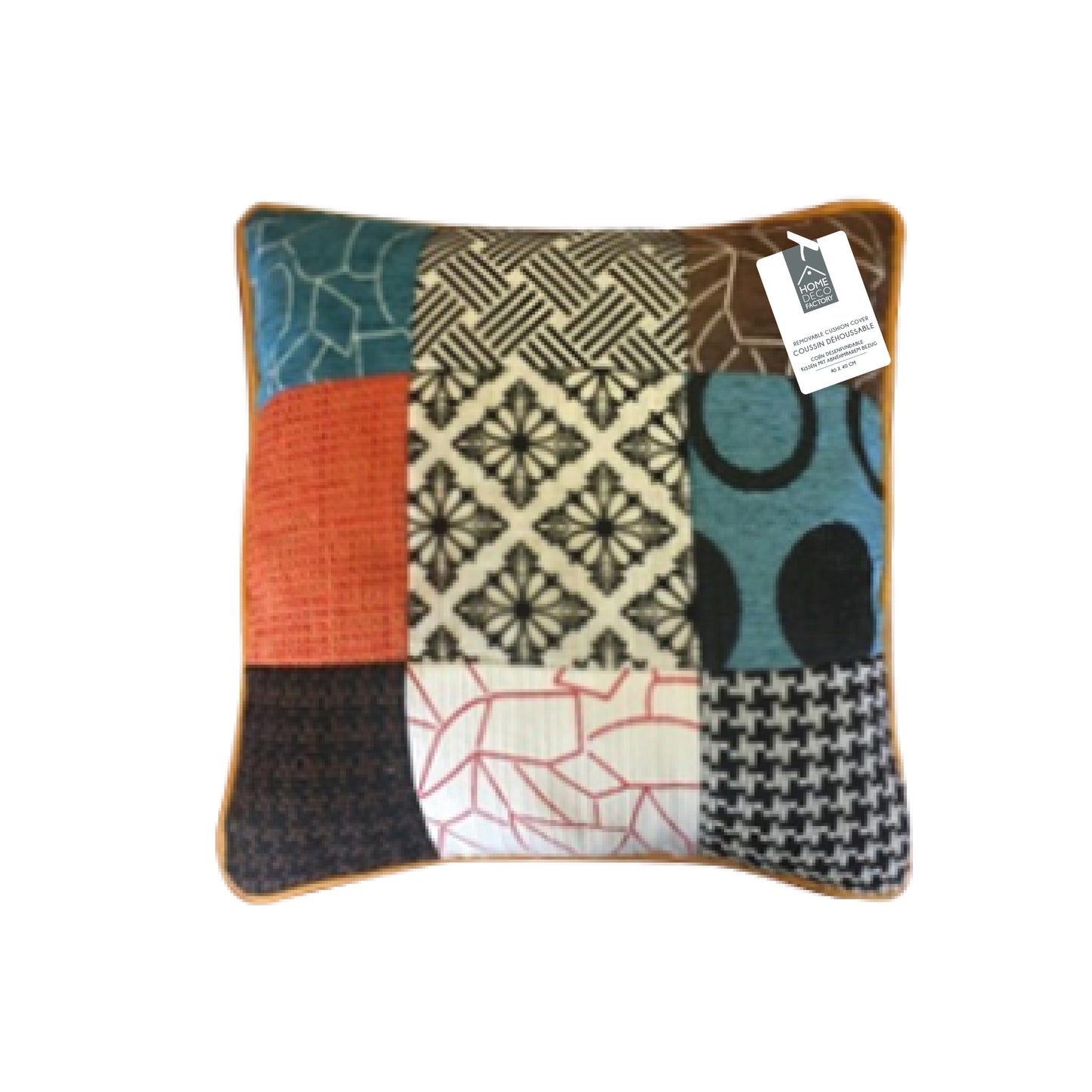 Coussin Patchwork Dehoussable 40X40Cm