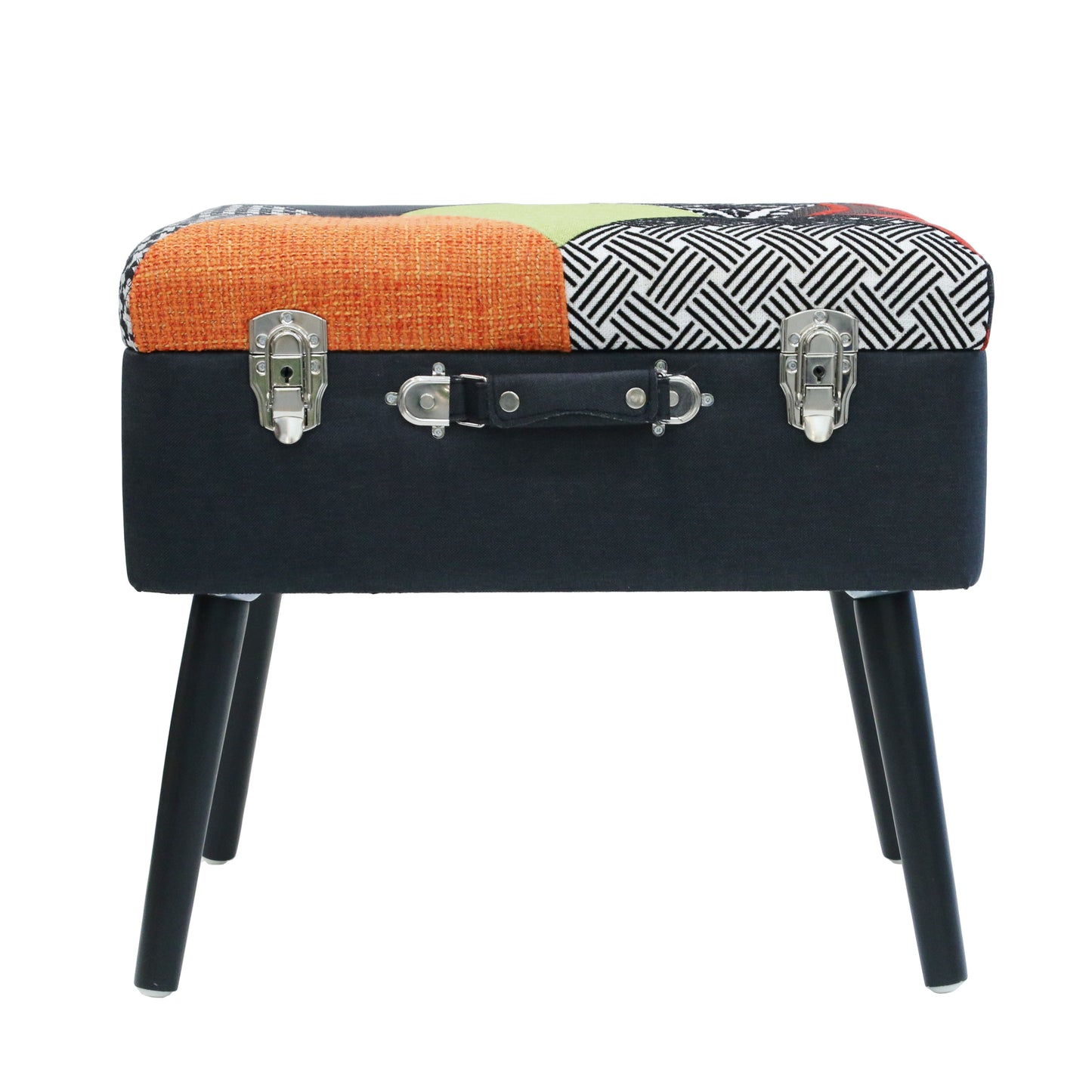 Tabouret Coffre Valise Patchwork