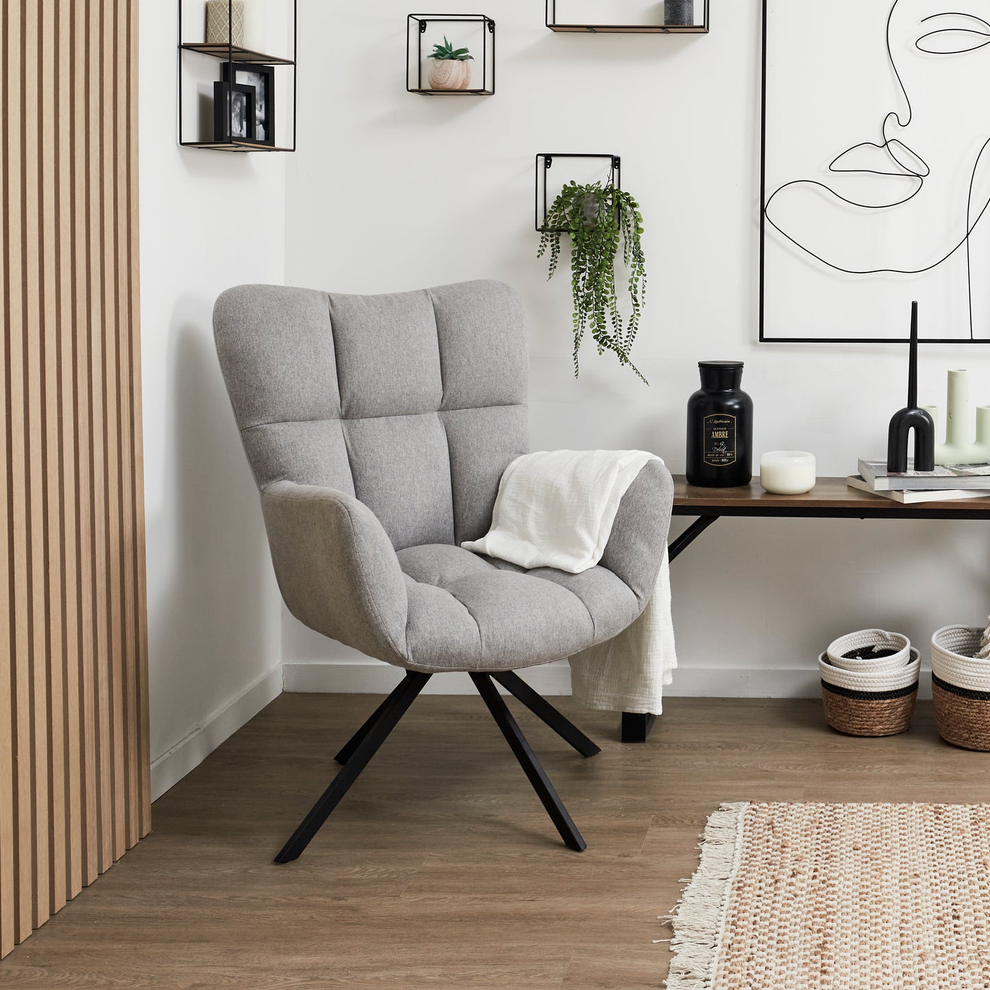 Fauteuil Pivotant Washington Gris