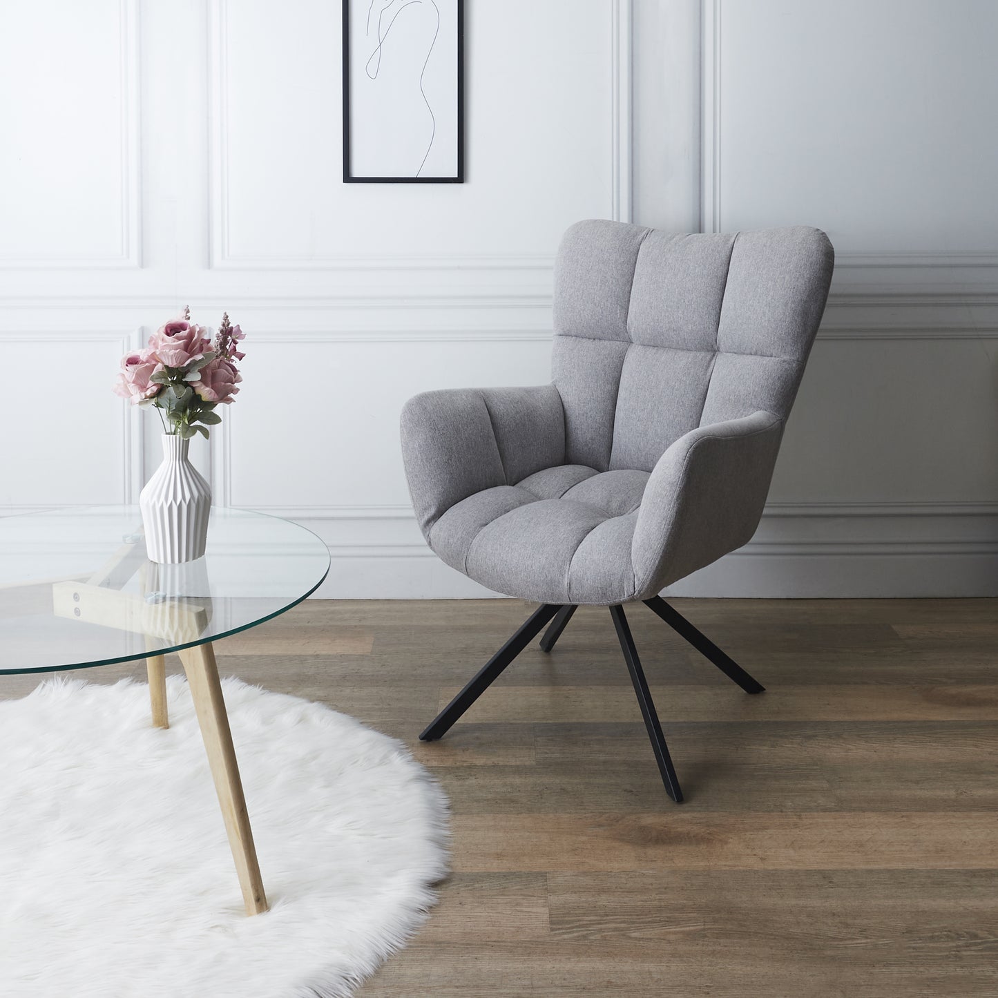 Fauteuil Pivotant Washington Gris