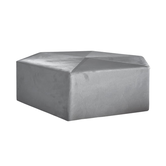 Pouf Velours Cotele 75Cm Giulia Gris Fonce