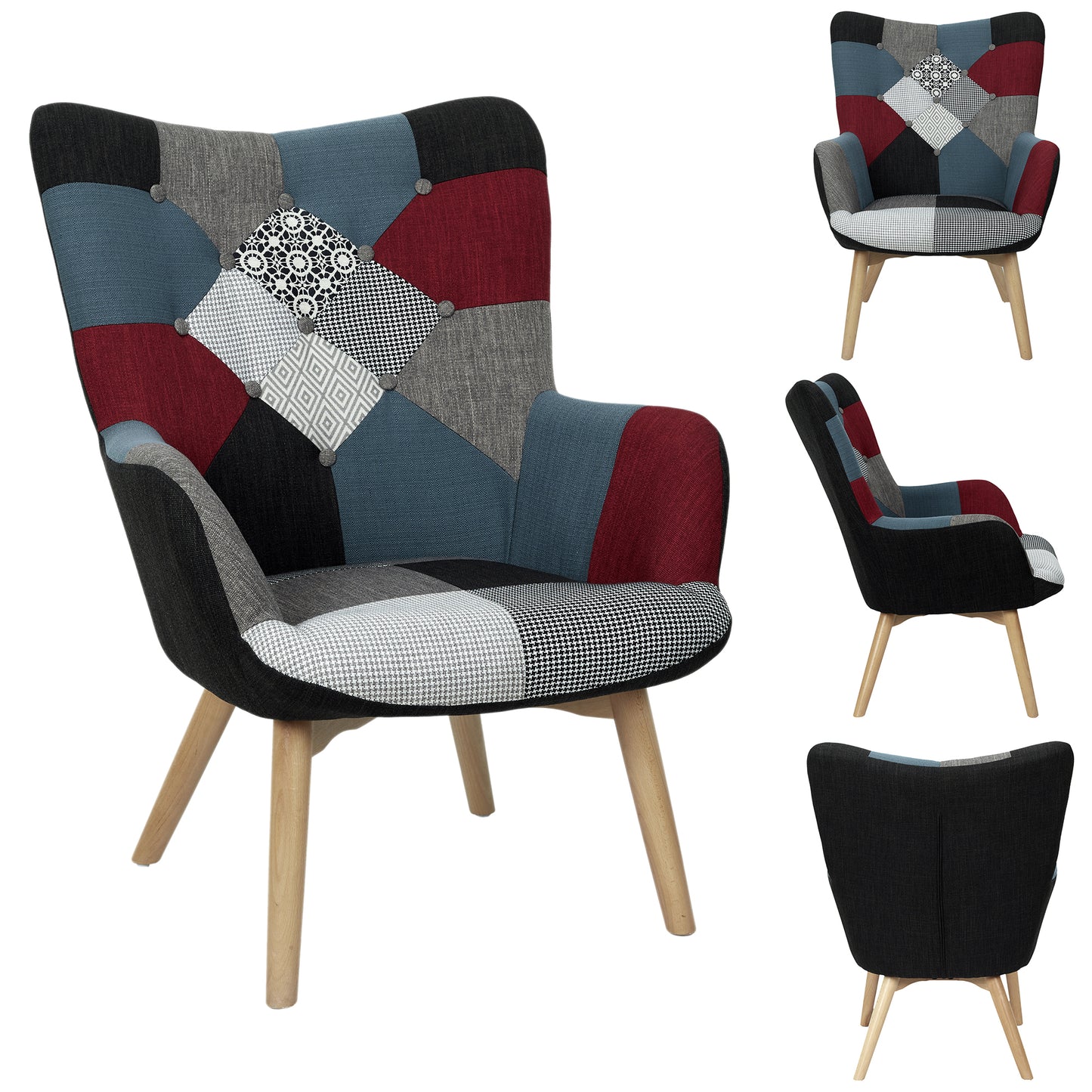 Fauteuil Milano Patchwork