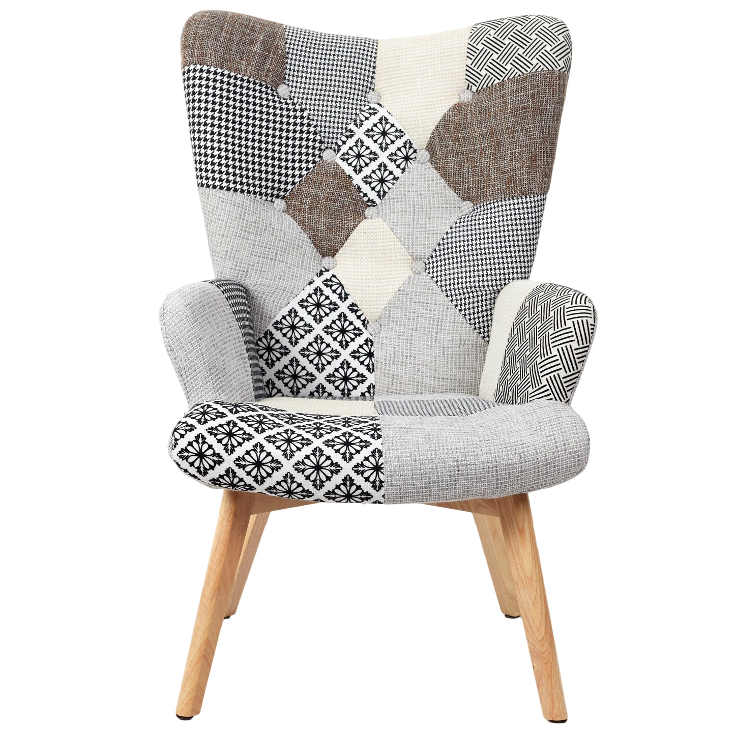 Fauteuil Helsinki Patchwork Gris