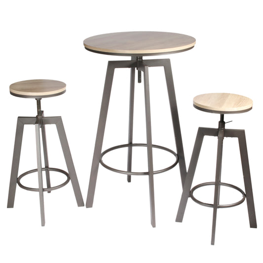 Table Mange Debout 2 Tabourets Reglables Aria