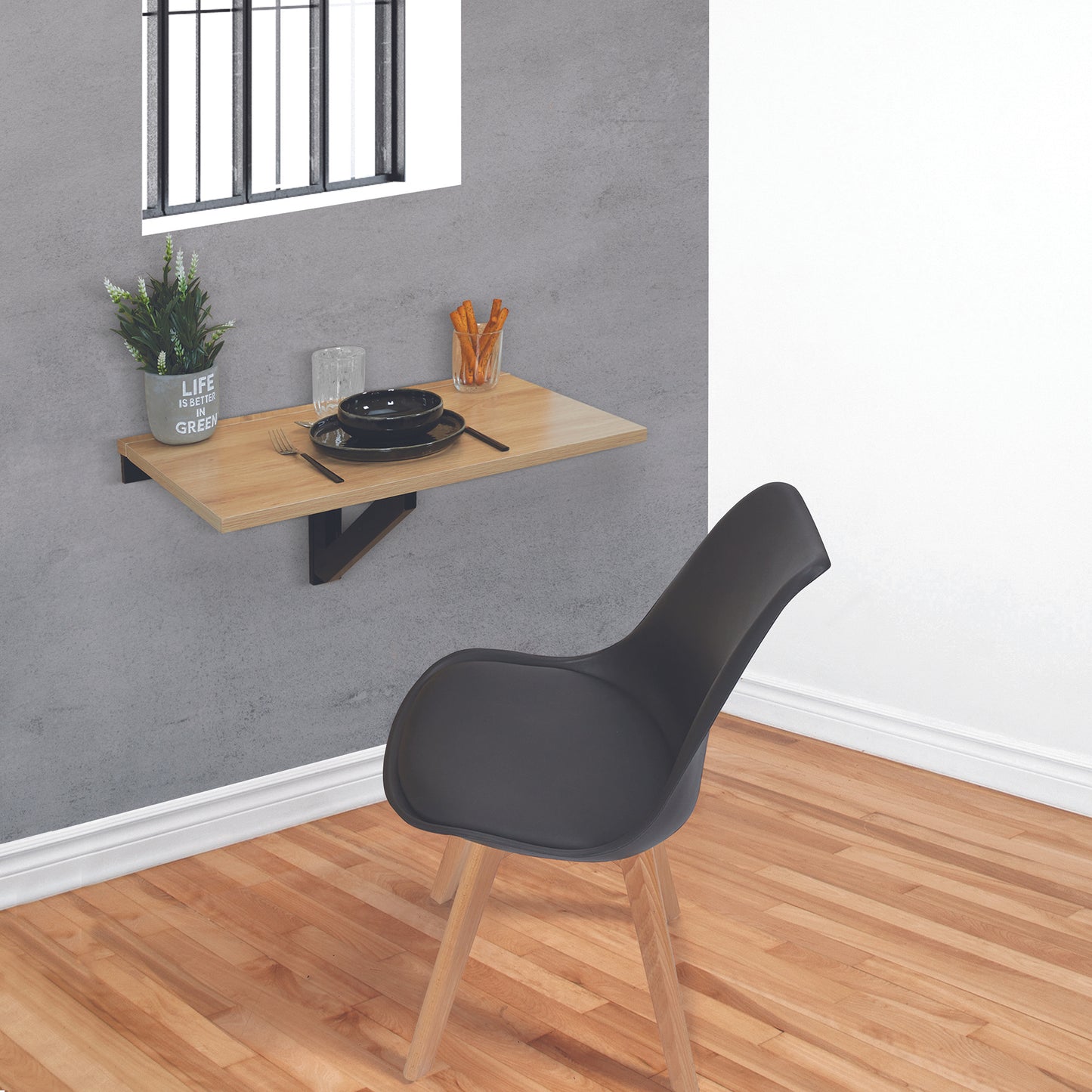 Table Murale Pliante Bois Mila