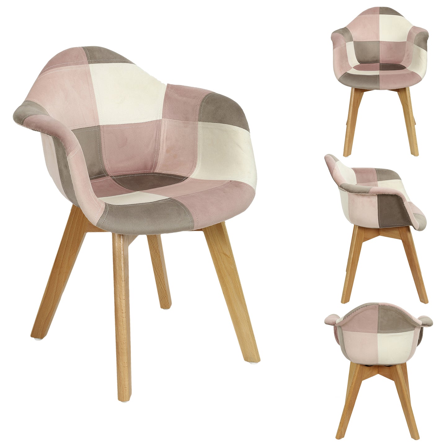 Fauteuil Patchwork Enfant Leonie Rose