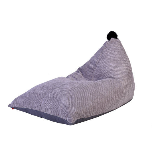 Pouf Velours Cotele Gris Malo