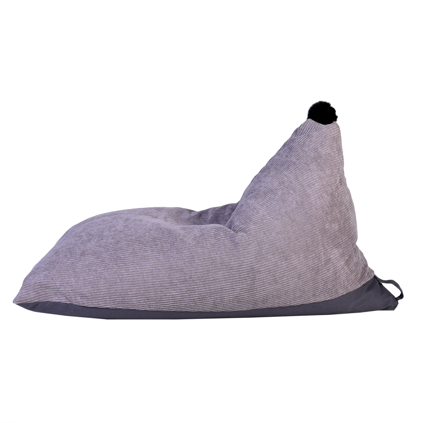 Pouf Velours Cotele Gris Malo