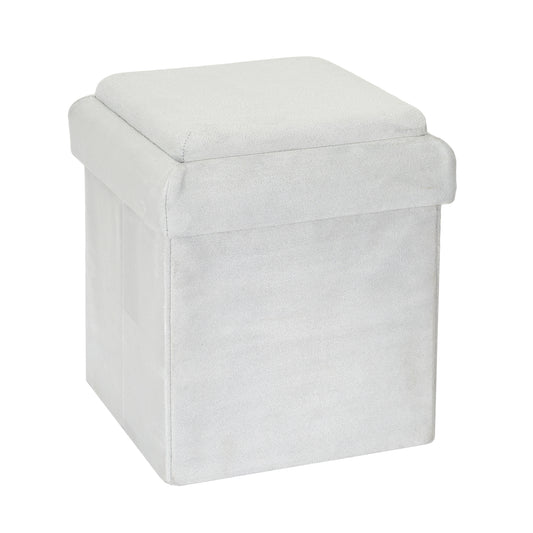 Coffre Pouf Pliable Compatible Brique Gris