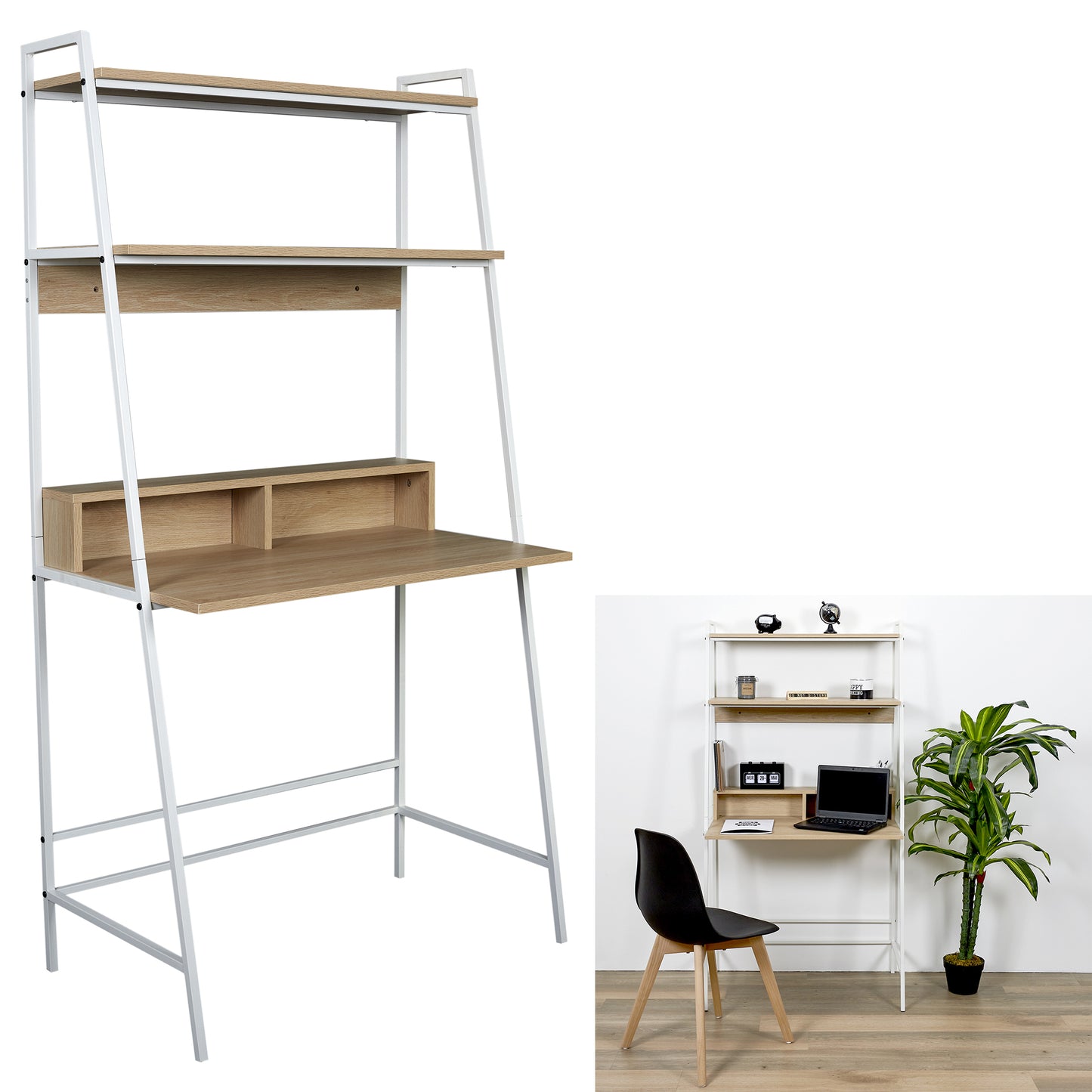 Bureau Etagere Zack Blanc