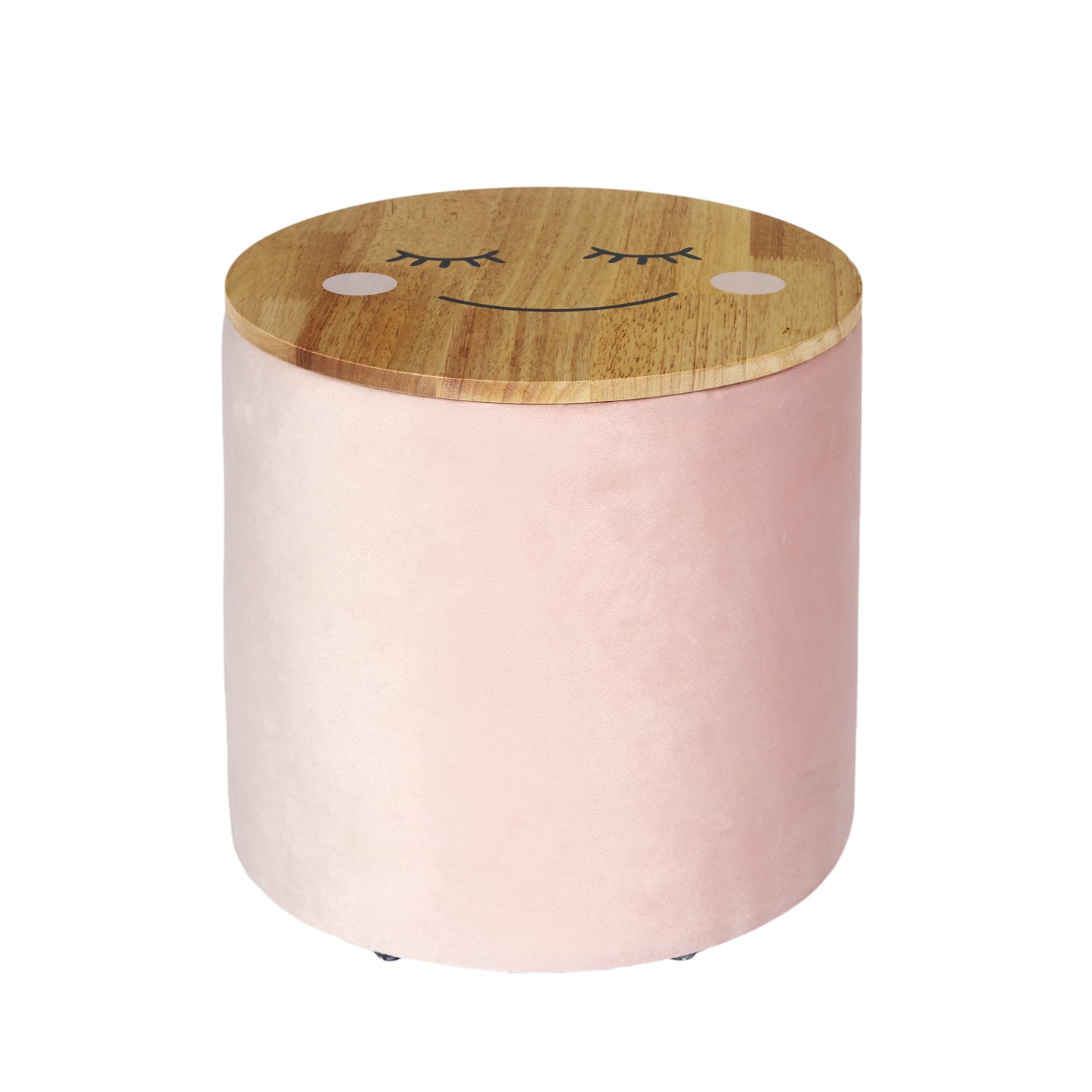 Pouf Rangement Enfant Moon Rose