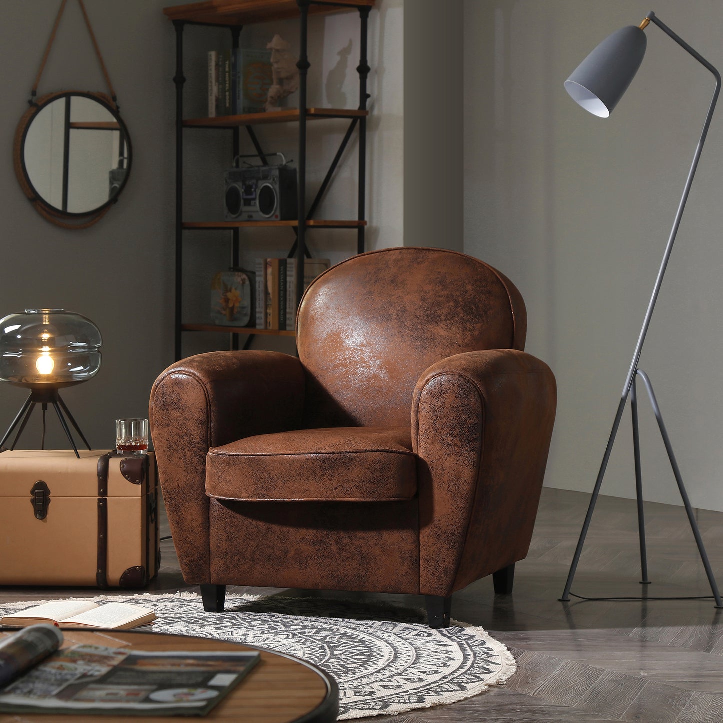 Fauteuil Club Marron