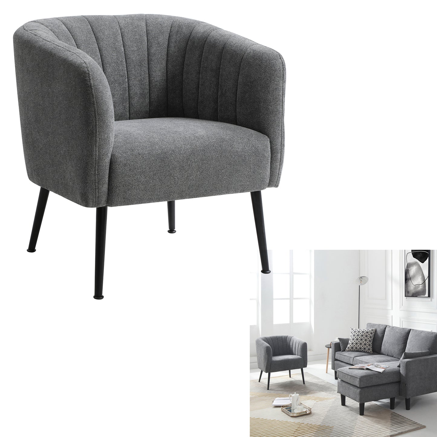 Fauteuil Moka Gris