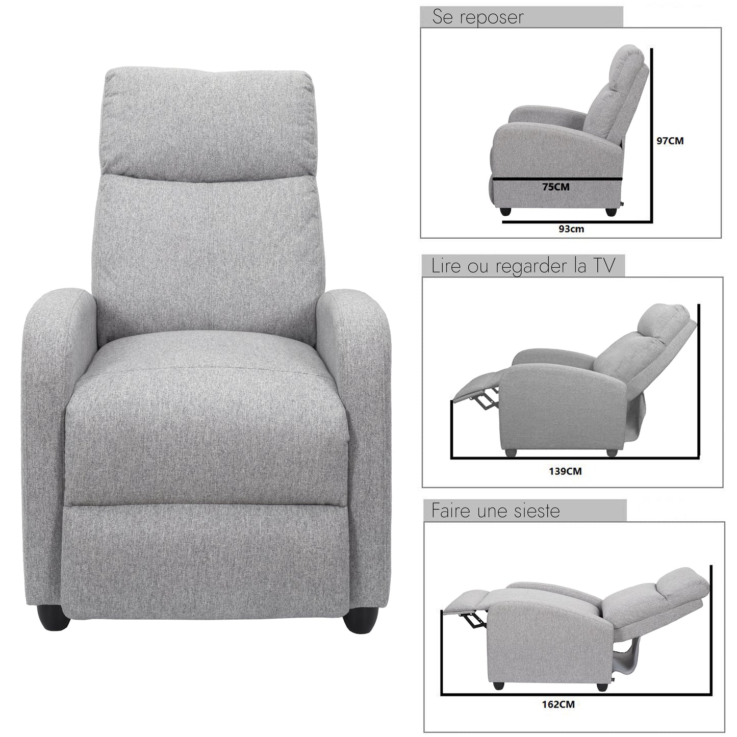 Fauteuil De Relaxation Dream Gris