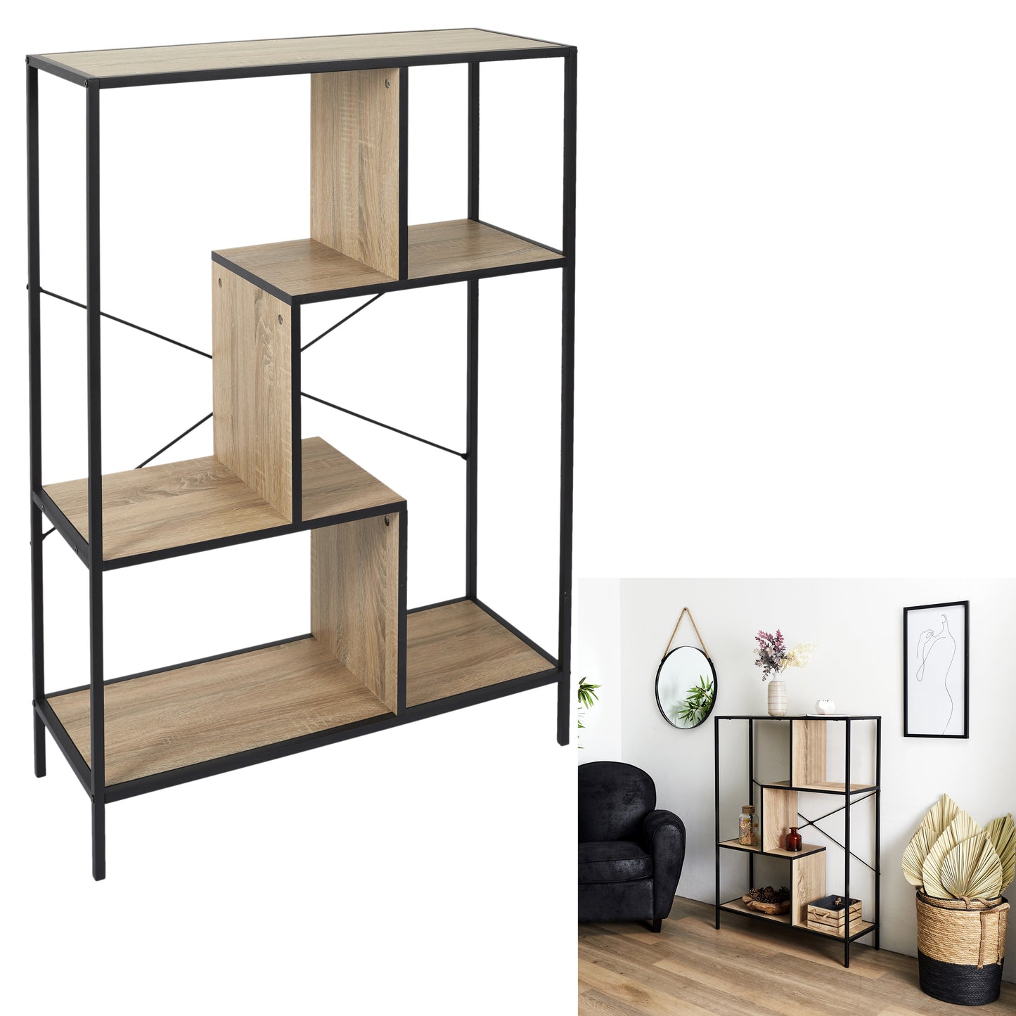 Etagere Edison 80X30X113Cm