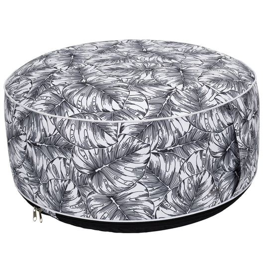 Pouf Gonflable Natural Wild Blanc Noir