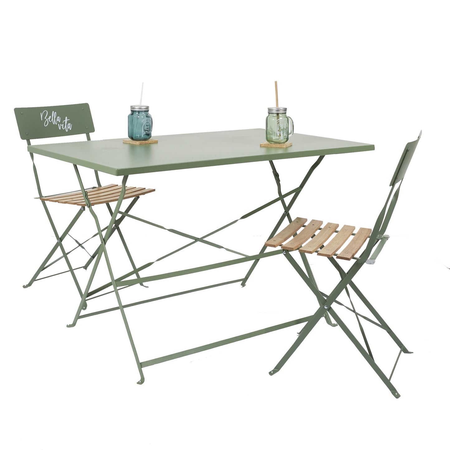 Table Repas Pliante Palerme Kaki 110X70X71Cm