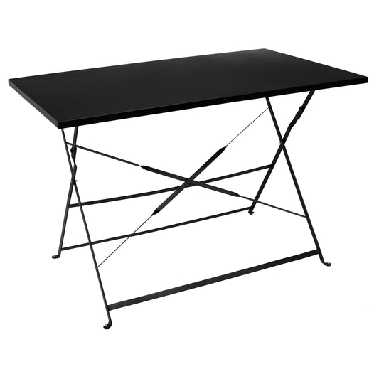 Table De Repas Pliante Palerme Noir 110X70X71Cm