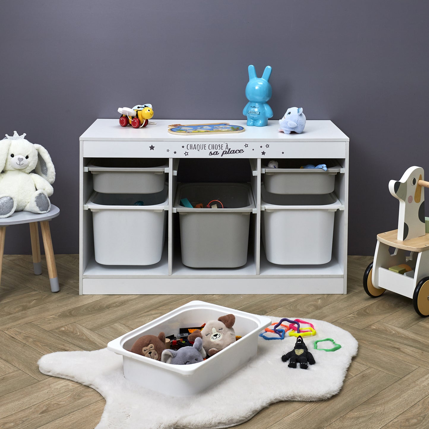 Meuble De Rangement Enfant Tidy 6 Bacs