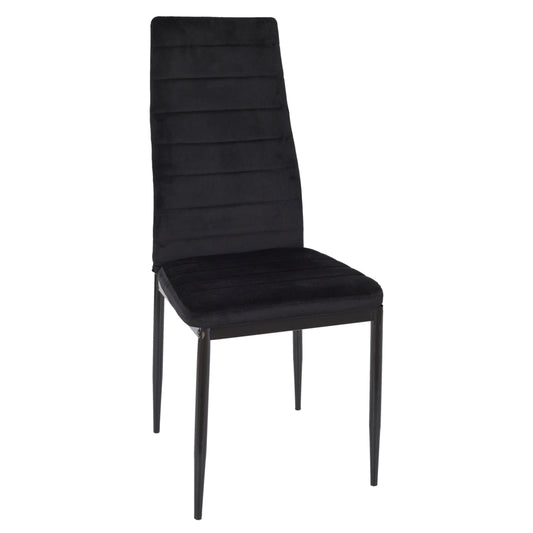 Chaise Victor Velours Noir